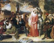 弗雷德里克 理查德 皮克斯吉尔 : The Contest of Beauty for the Girle of Florimel Britomartis Unveiling Amoret